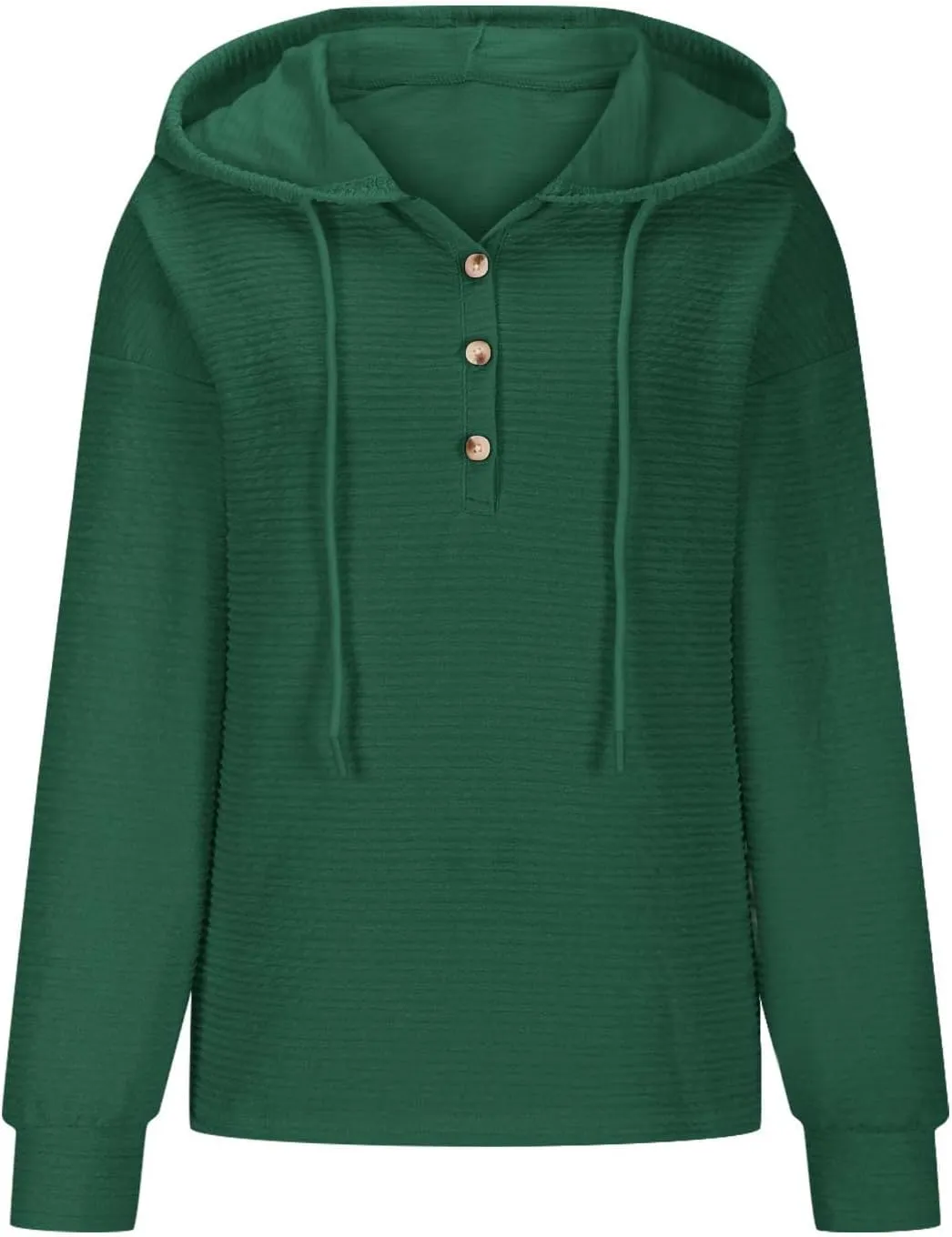 2024 Fall Womens Oversized Hoodies V Neck Solid Color Sweaters Fashion Casual Drawstring Pullover Going Out Clothes