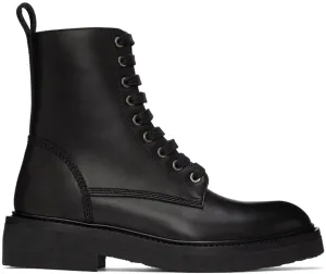AMIRI Black Crepe Sole Combat Boots