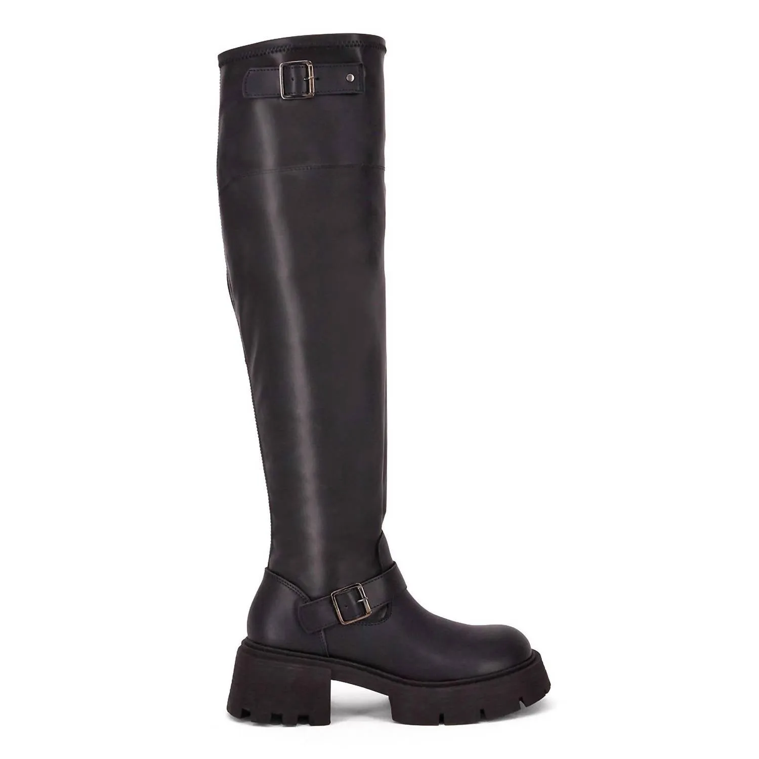Andrea - Women's Knee High Combat Boots