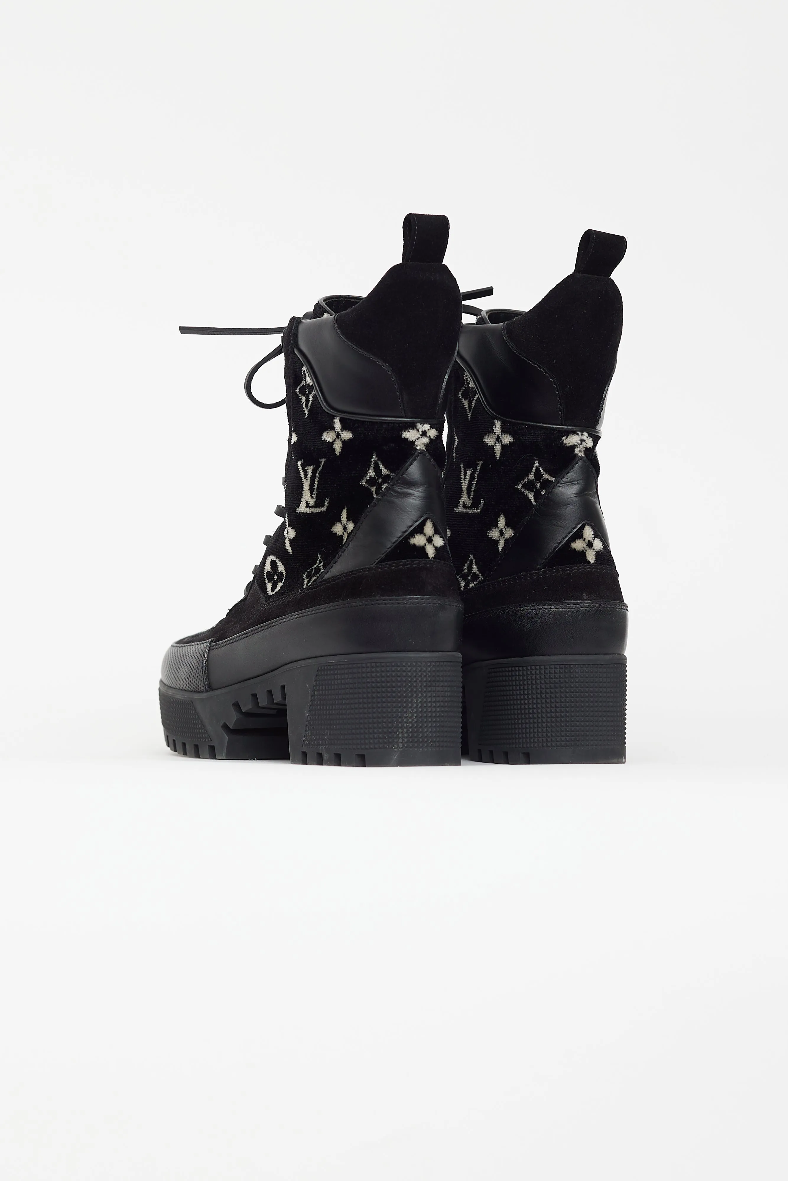 Black & White Monogram Laureate Platform Desert Boot