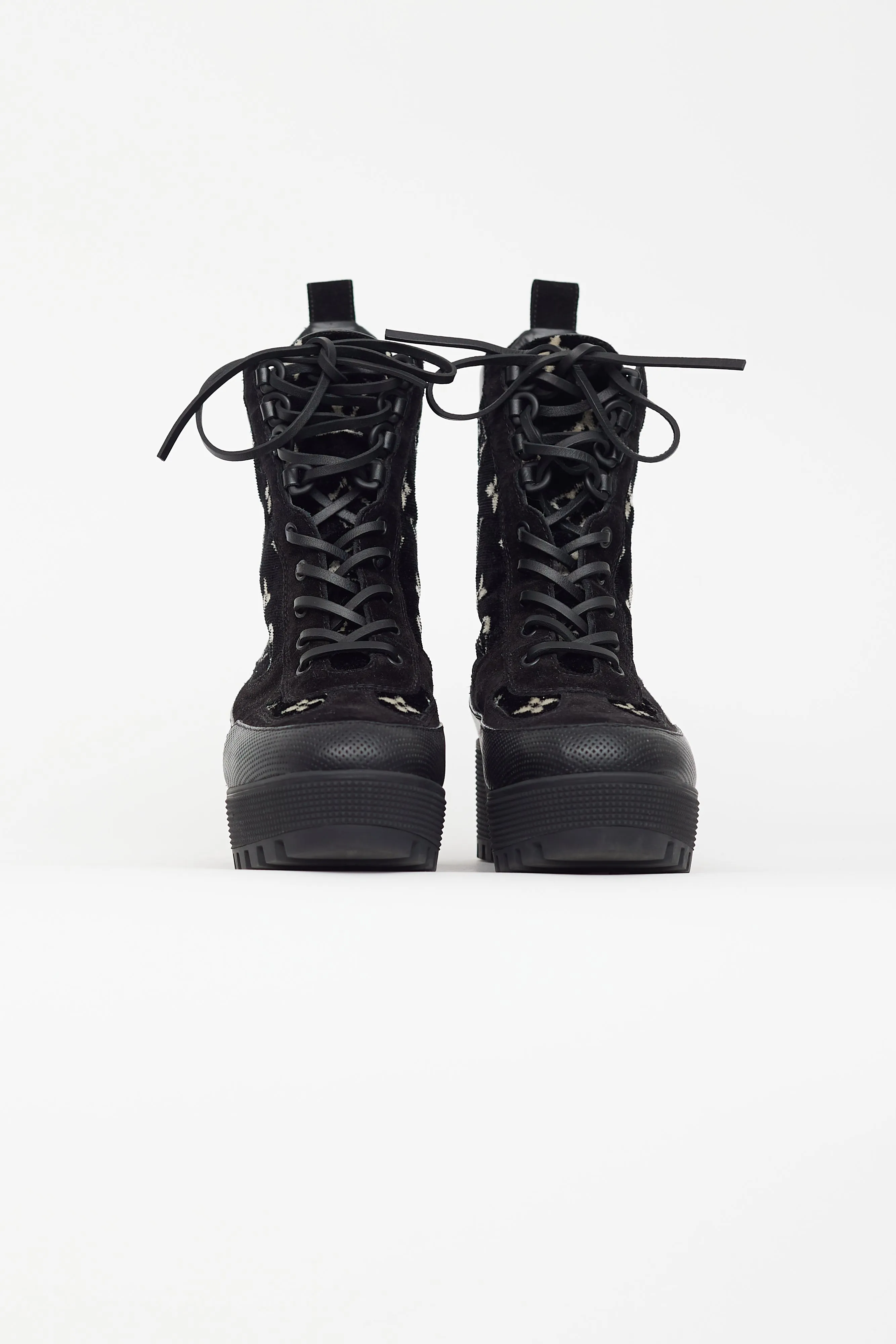 Black & White Monogram Laureate Platform Desert Boot
