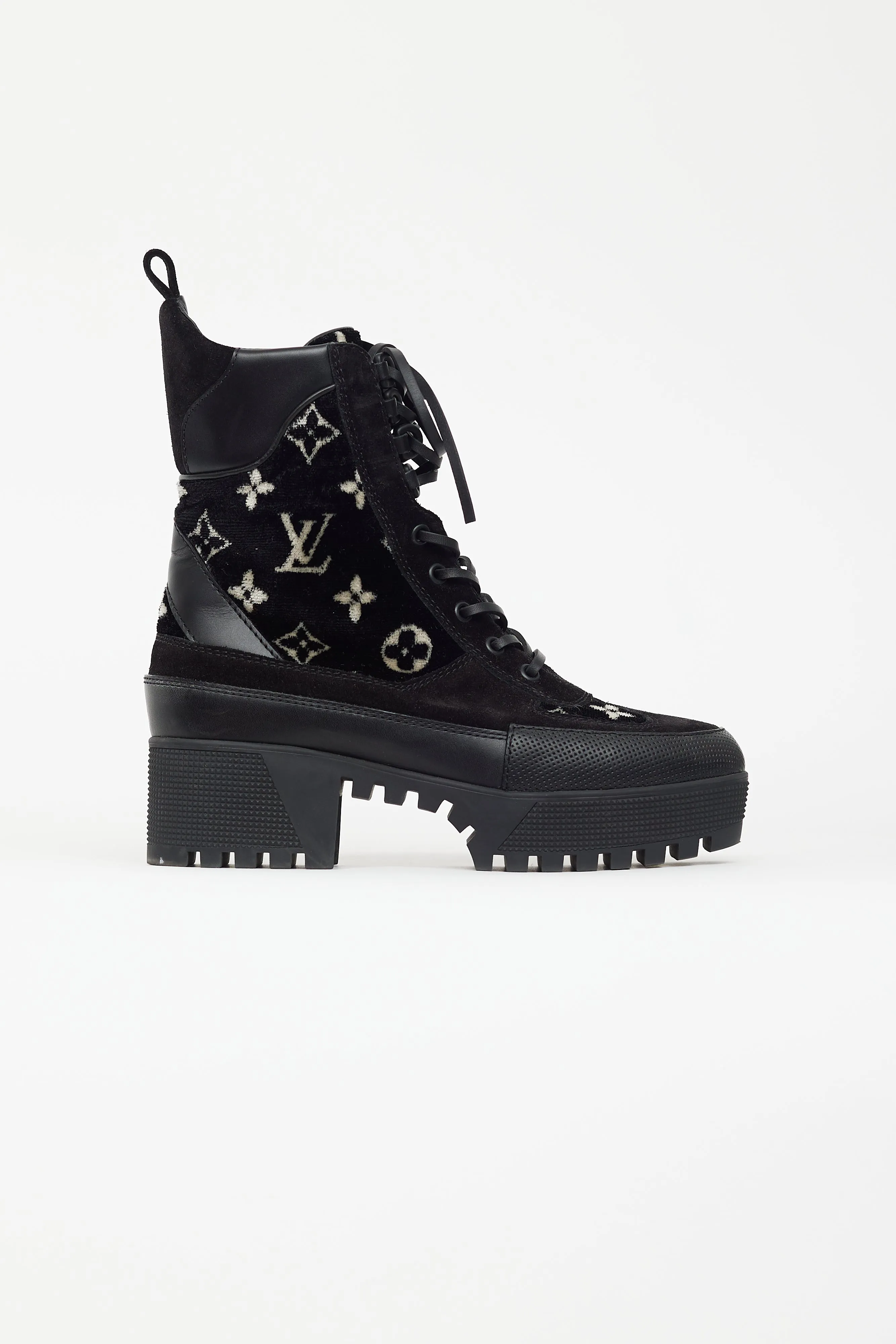 Black & White Monogram Laureate Platform Desert Boot