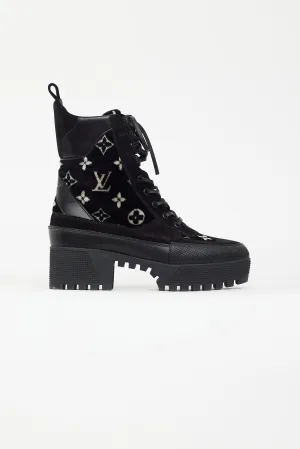 Black & White Monogram Laureate Platform Desert Boot