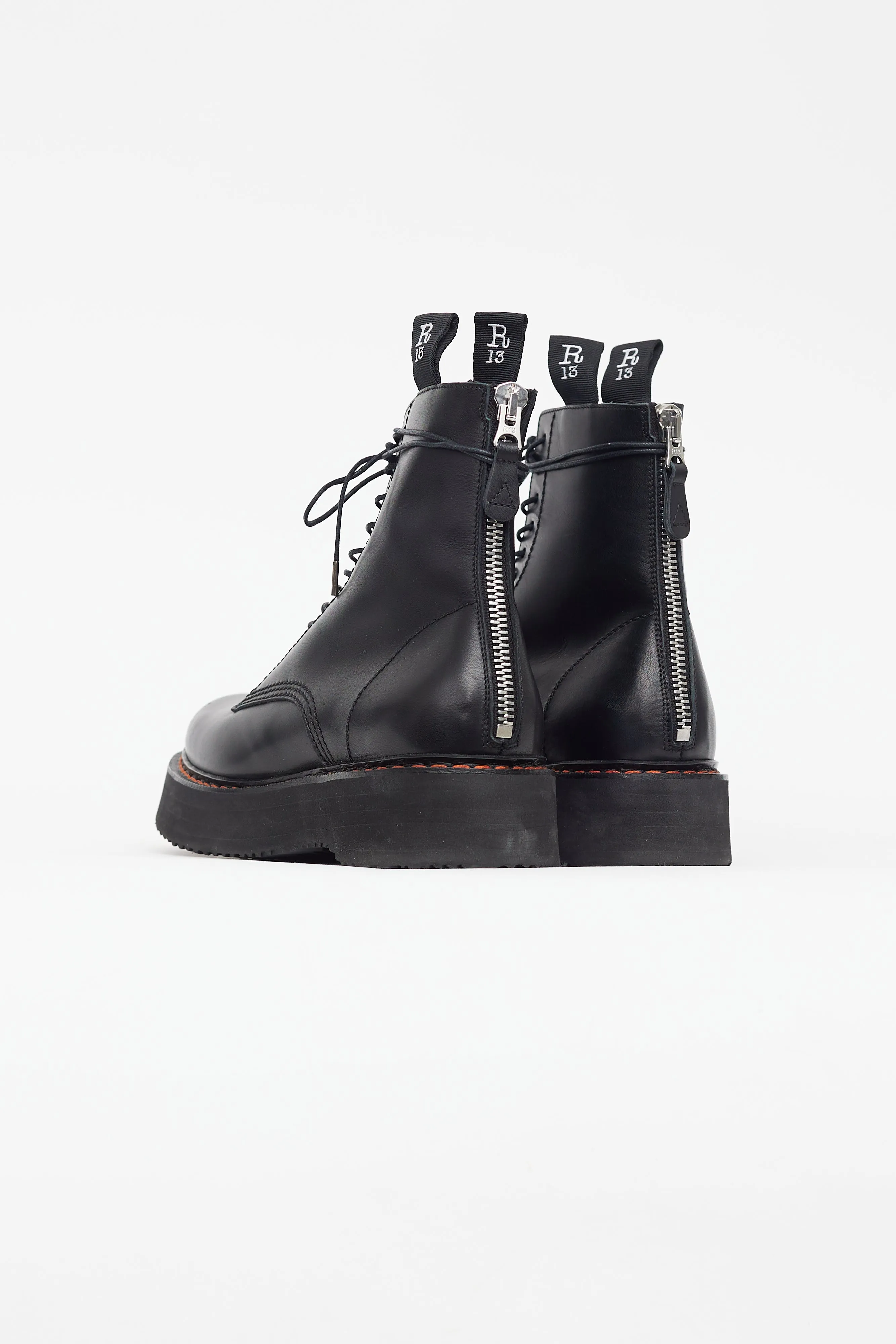 Black Single Stack Combat Boot