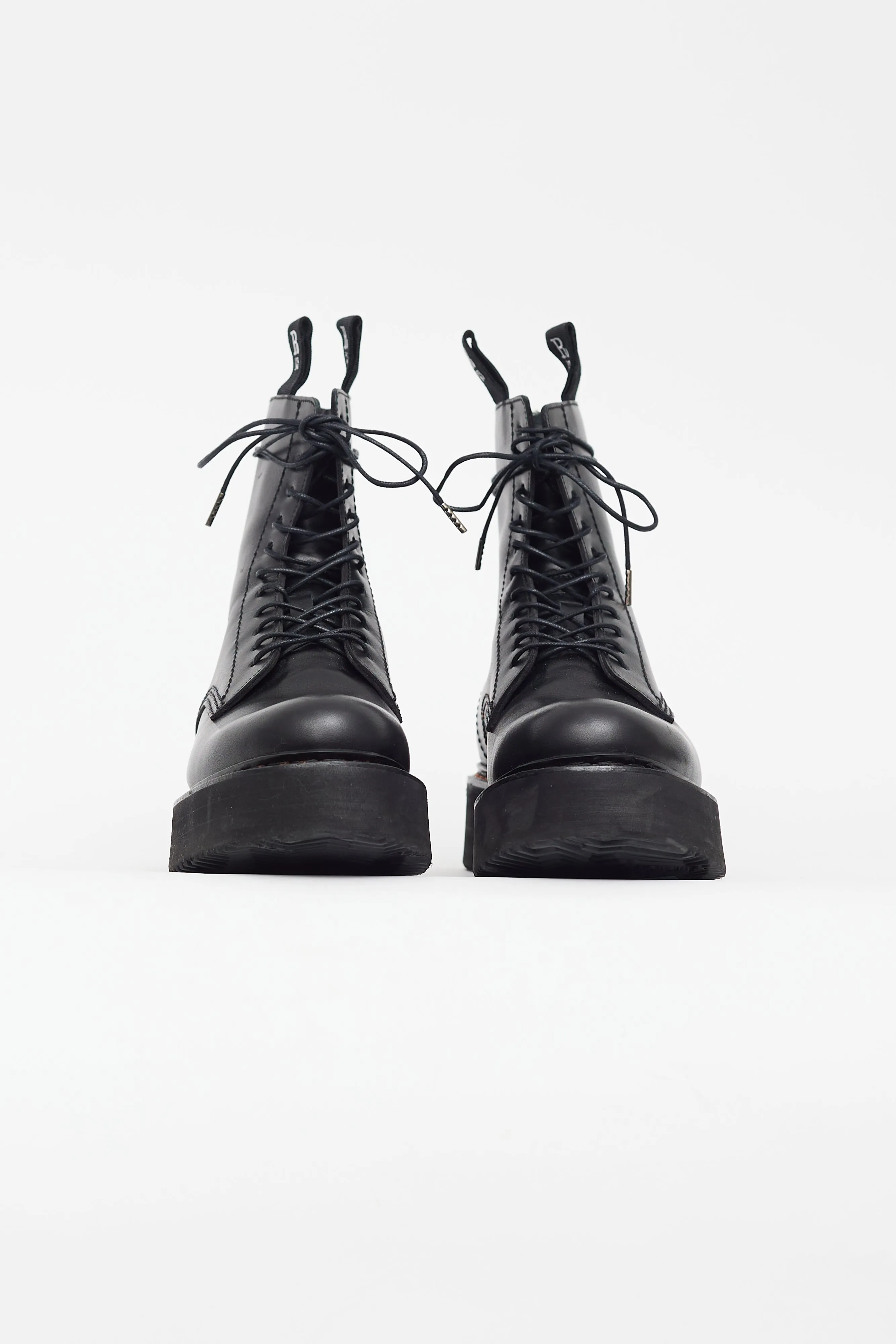Black Single Stack Combat Boot