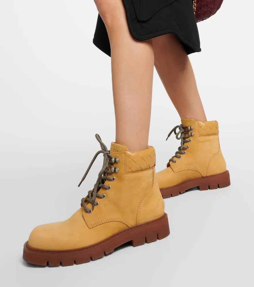 Bottega Veneta Haddock suede combat boots