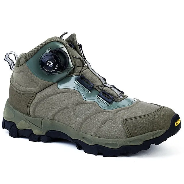 Breathable Men Shoes Army Ankle Boots Safety Tactical Military Combat Boots outdoor Quick reaction boots BOA lacing System