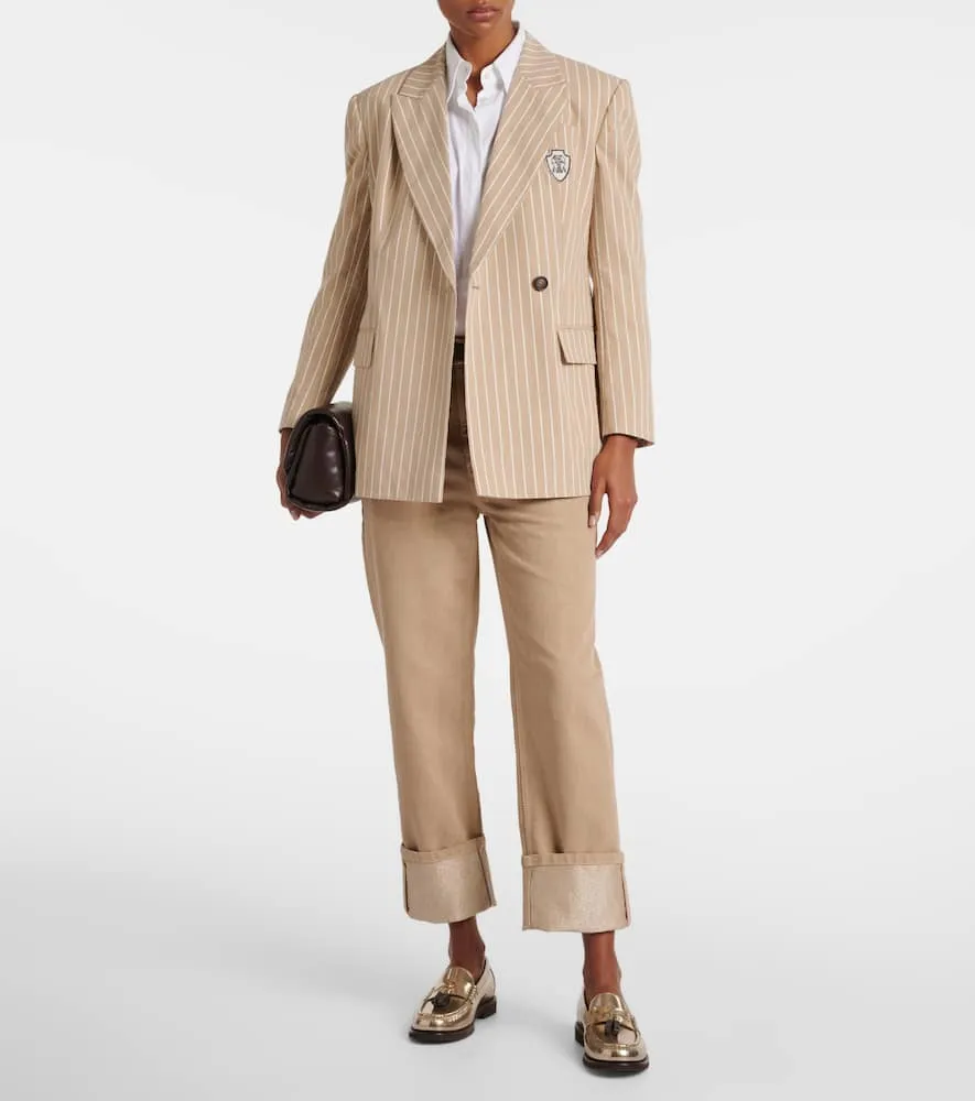 Brunello Cucinelli Metallic leather penny loafers