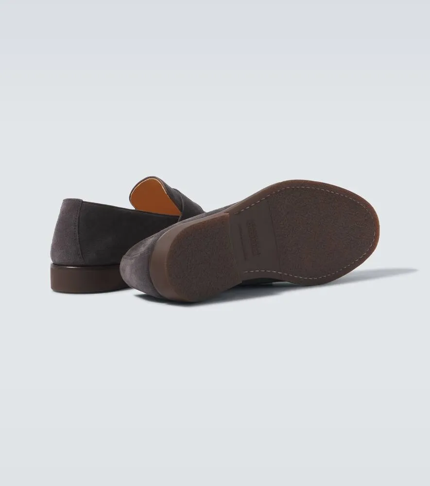 Brunello Cucinelli Suede penny loafers