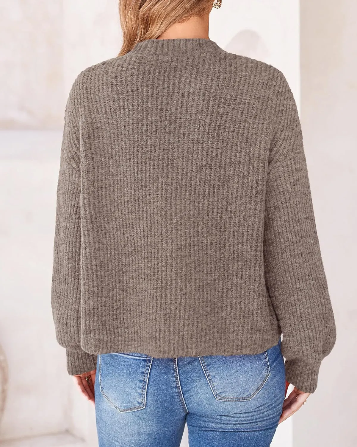 BTFBM Women's Chunky Knit Fall Cardigan 2025 Winter Long Sleeve Button Down Soft Loose Cropped Sweater Outerwear