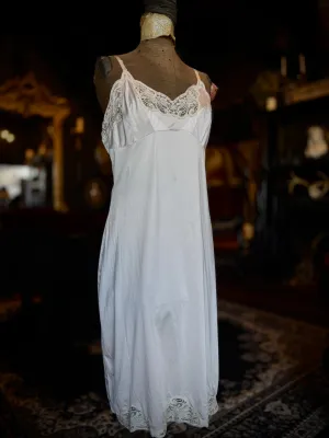 Champaigne Lace Trim Slip Dress