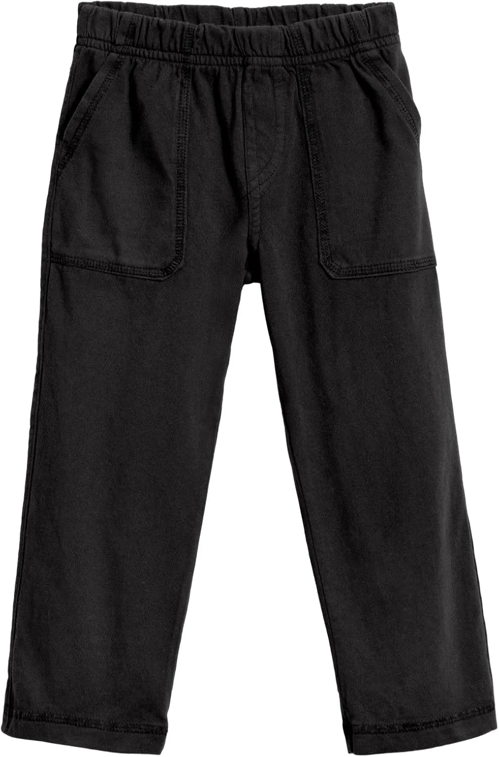 City Threads Big Boys' and Girls' Soft Jersey Tonal Stitch Pant Perfect for Sensitive Skin SPD Sensory Friendly Clothing - Black 8