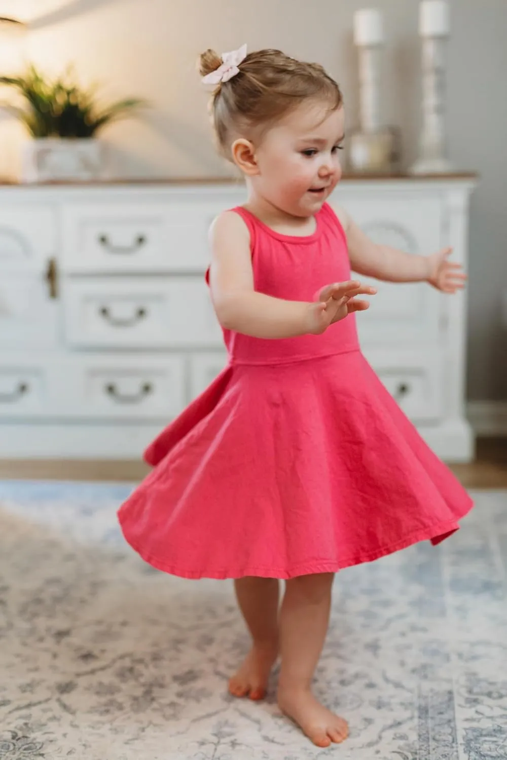 City Threads Big Girls' Cotton Party Twirly Tank Dress