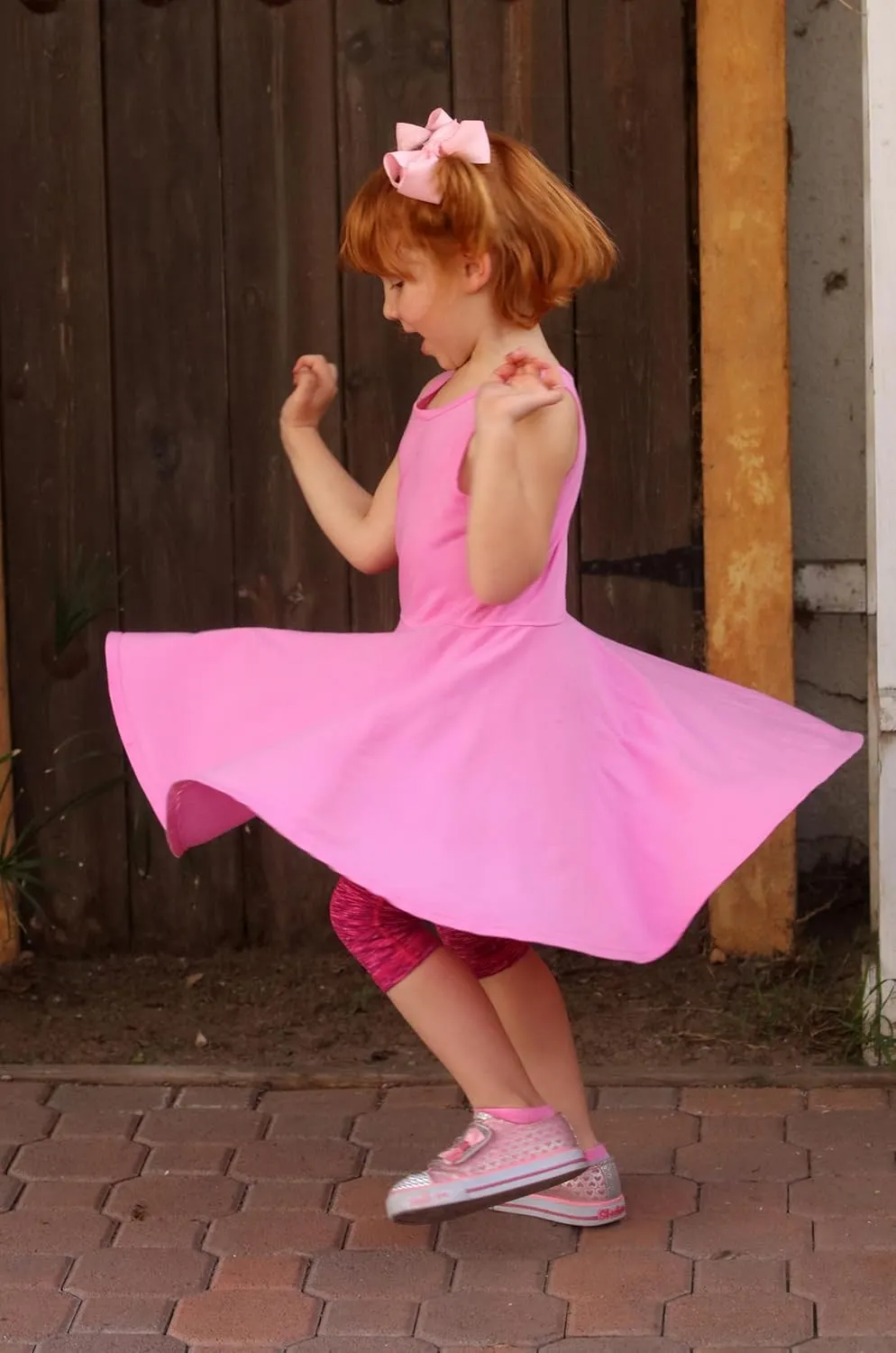 City Threads Big Girls' Cotton Party Twirly Tank Dress