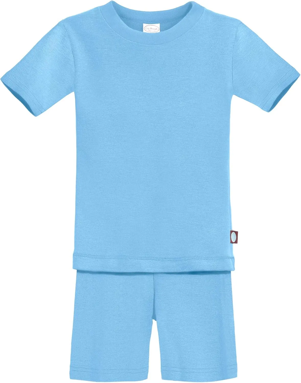 City Threads Certified Organic Thermal Short Sleeve and Short Snug Pajama Set