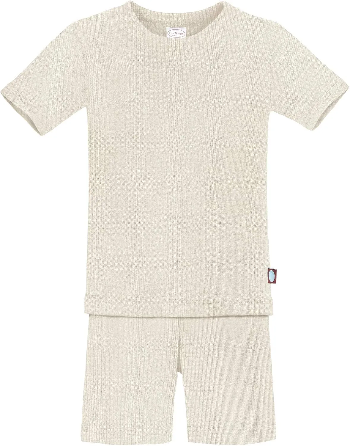 City Threads Certified Organic Thermal Short Sleeve and Short Snug Pajama Set