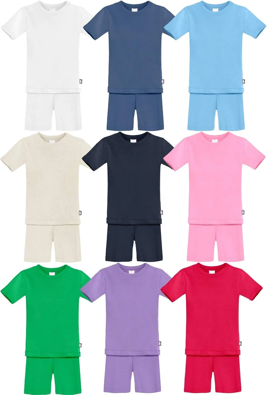 City Threads Certified Organic Thermal Short Sleeve and Short Snug Pajama Set