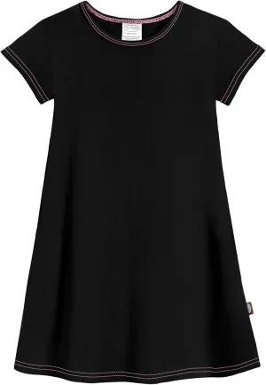 City Threads Made in USA Baby Girls' Cotton Short Sleeve Cover Up Dress for Sensitive Skin SPD Sensory Friendly
