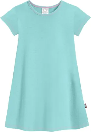 City Threads Made in USA Baby Girls' Cotton Short Sleeve Cover Up Dress for Sensitive Skin SPD Sensory Friendly