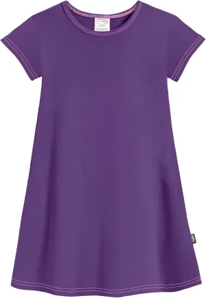 City Threads Made in USA Baby Girls' Cotton Short Sleeve Cover Up Dress for Sensitive Skin SPD Sensory Friendly