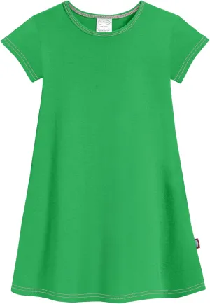 City Threads Made in USA Baby Girls' Cotton Short Sleeve Cover Up Dress for Sensitive Skin SPD Sensory Friendly