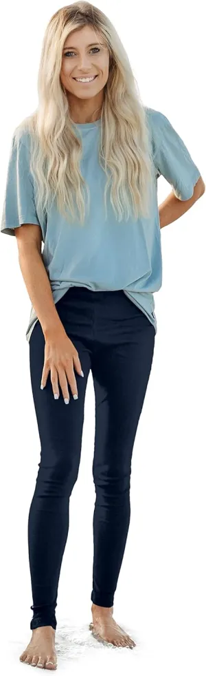 City Threads Women's Leggings 100% Cotton Made in USA Sensory Friendly, Soft Stretch Comfortable for Yoga Sports & Daily Wear