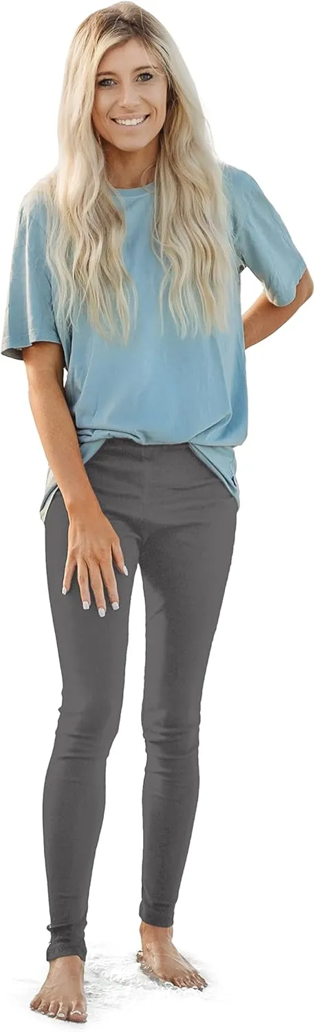 City Threads Women's Leggings 100% Cotton Made in USA Sensory Friendly, Soft Stretch Comfortable for Yoga Sports & Daily Wear
