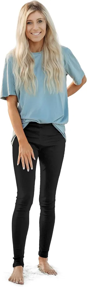 City Threads Women's Leggings 100% Cotton Made in USA Sensory Friendly, Soft Stretch Comfortable for Yoga Sports & Daily Wear