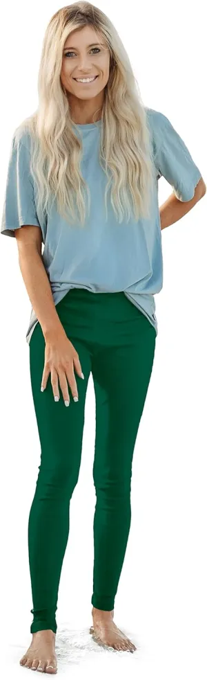 City Threads Women's Leggings 100% Cotton Made in USA Sensory Friendly, Soft Stretch Comfortable for Yoga Sports & Daily Wear
