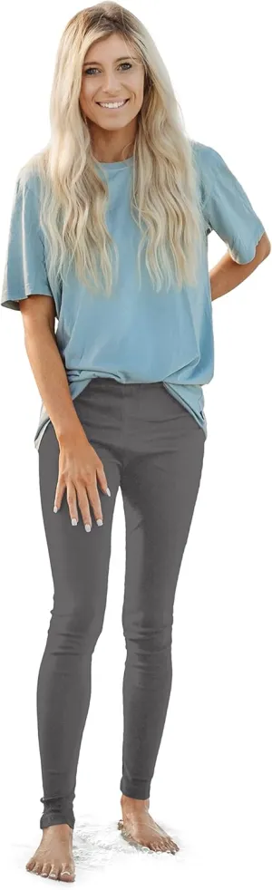 City Threads Women's Leggings 100% Cotton Made in USA Sensory Friendly, Soft Stretch Comfortable for Yoga Sports & Daily Wear