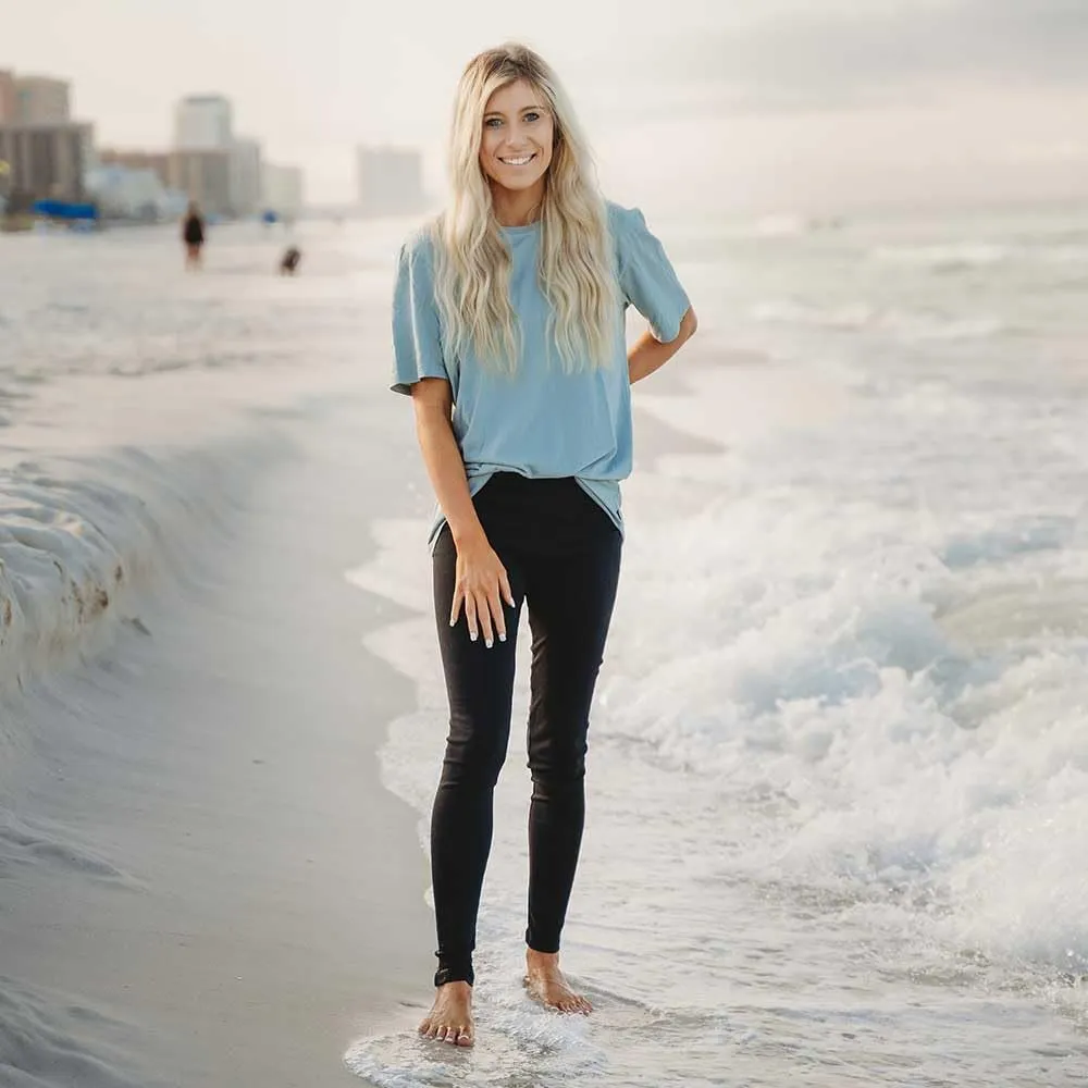 City Threads Women's Leggings 100% Cotton Made in USA Sensory Friendly, Soft Stretch Comfortable for Yoga Sports & Daily Wear