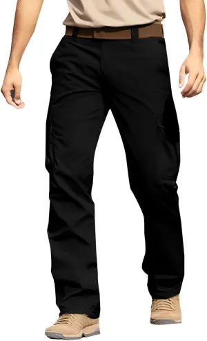 CRNTCEM Tactical Pants for Men Water Resistant Cargo Hiking Pants Multi Pockets Relaxed Fit Stretch Quick Dry Army Work Pants