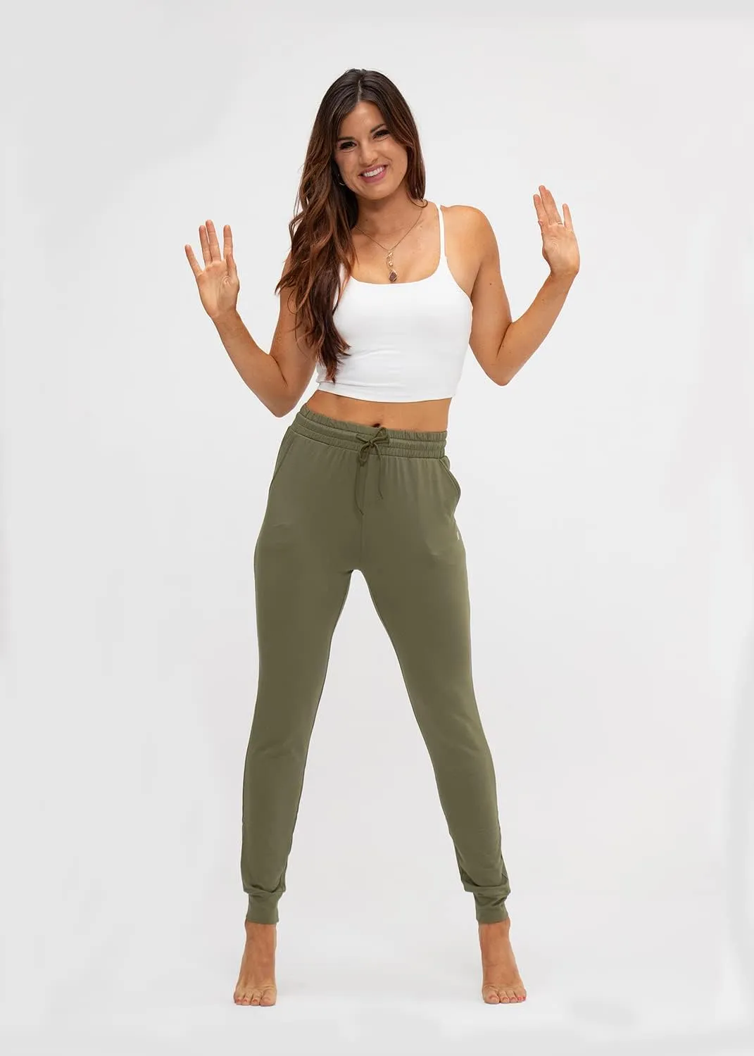 DEVOPS Women's Yoga Jogger Pants with Side Pocket Sweatpants
