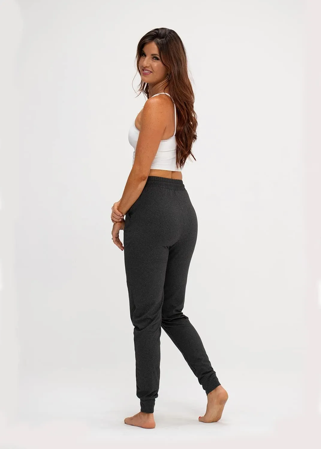 DEVOPS Women's Yoga Jogger Pants with Side Pocket Sweatpants