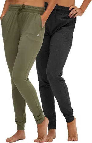 DEVOPS Women's Yoga Jogger Pants with Side Pocket Sweatpants