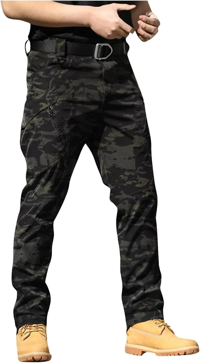DIY Fit Cargo Pants for Men, Work Summer Lightweight Outdoor Travel Hiking Pants Men