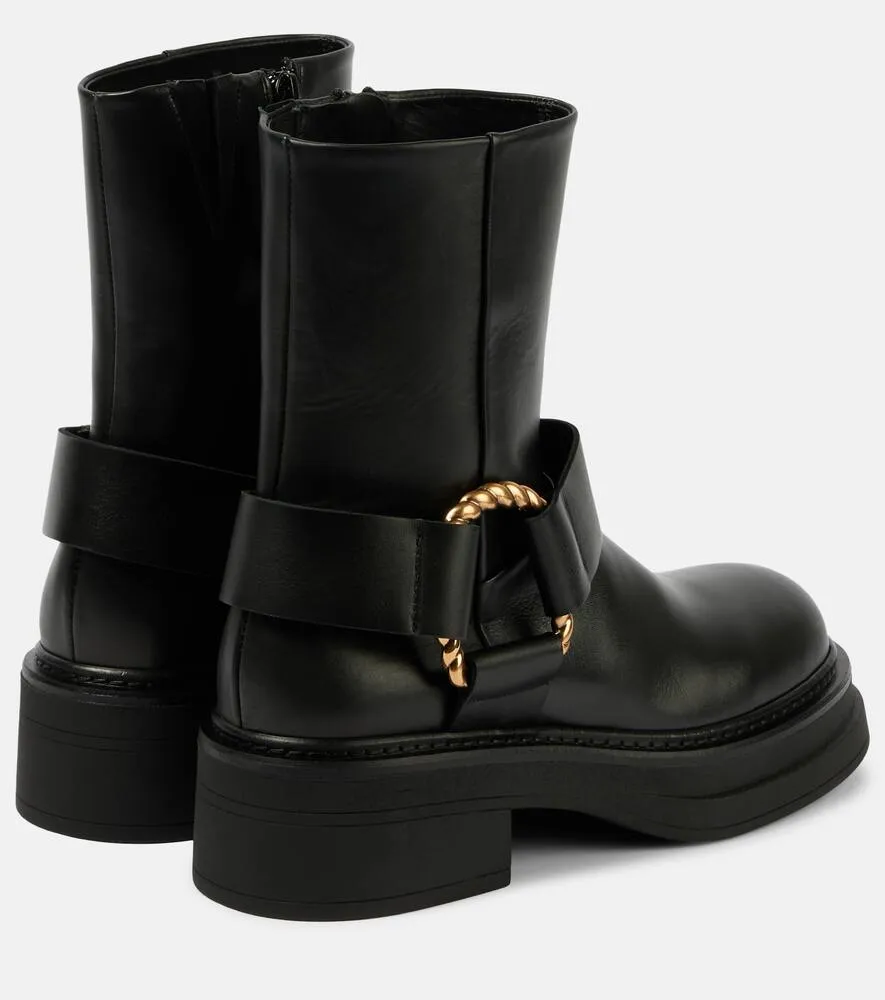 Dorothee Schumacher Chic Sophistication leather combat boots
