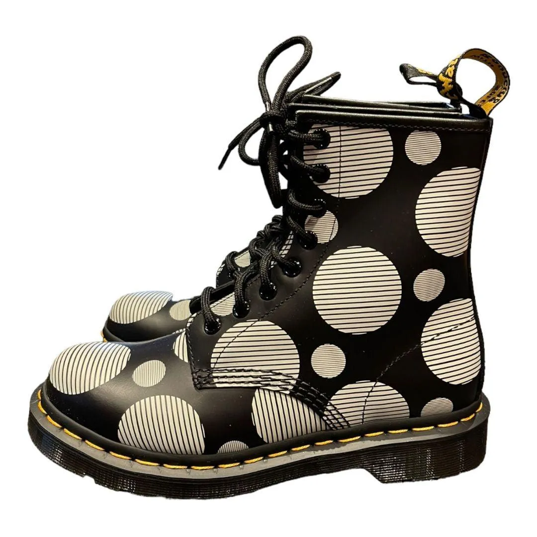 Dr Martens 1460 Smooth Polka Dot Boots Size 6 Ladies