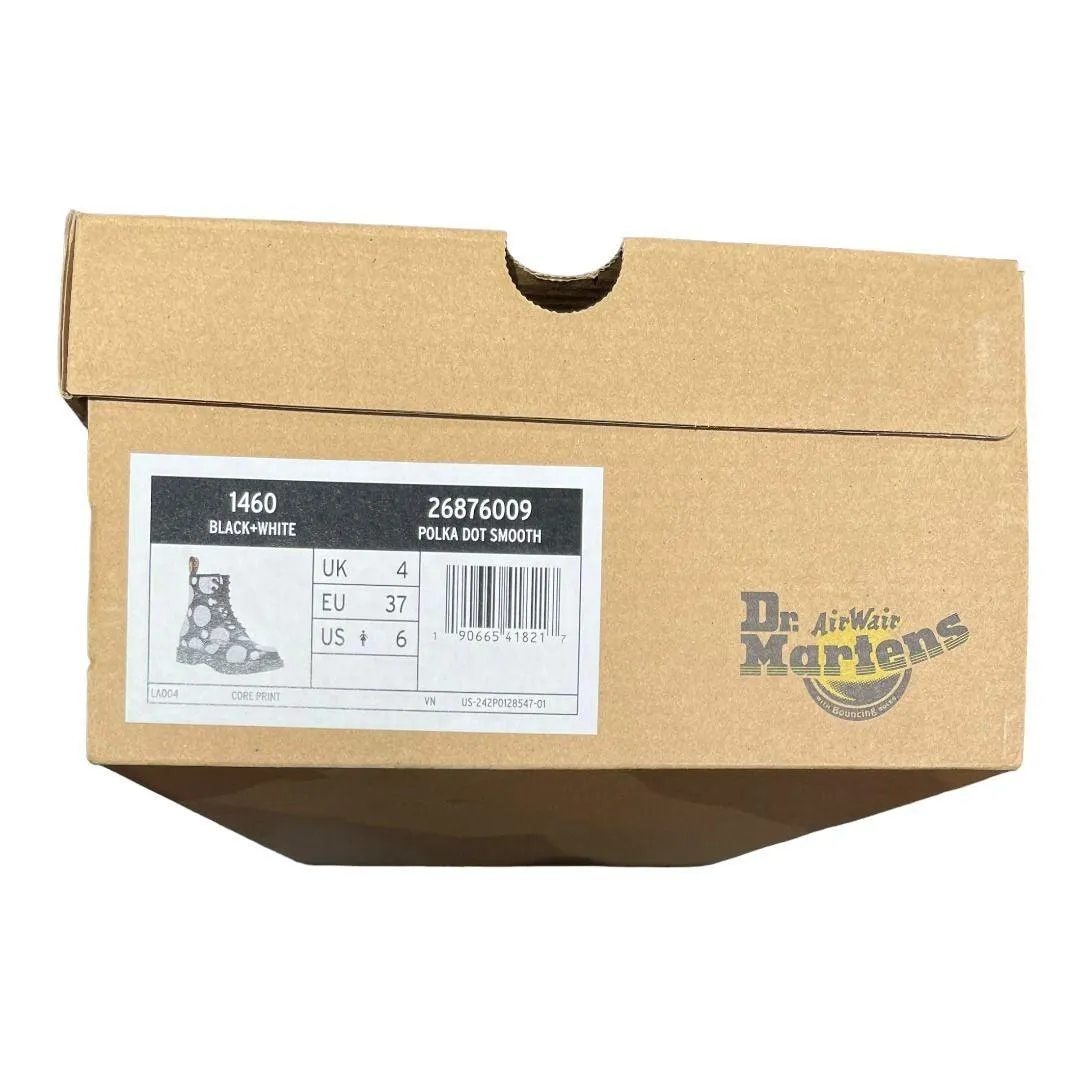 Dr Martens 1460 Smooth Polka Dot Boots Size 6 Ladies