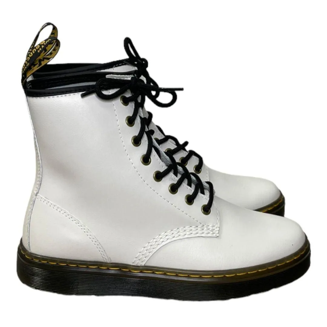 Dr Martens Zavala 8 Eyelet Combat Lace up Leather Boots Size 10