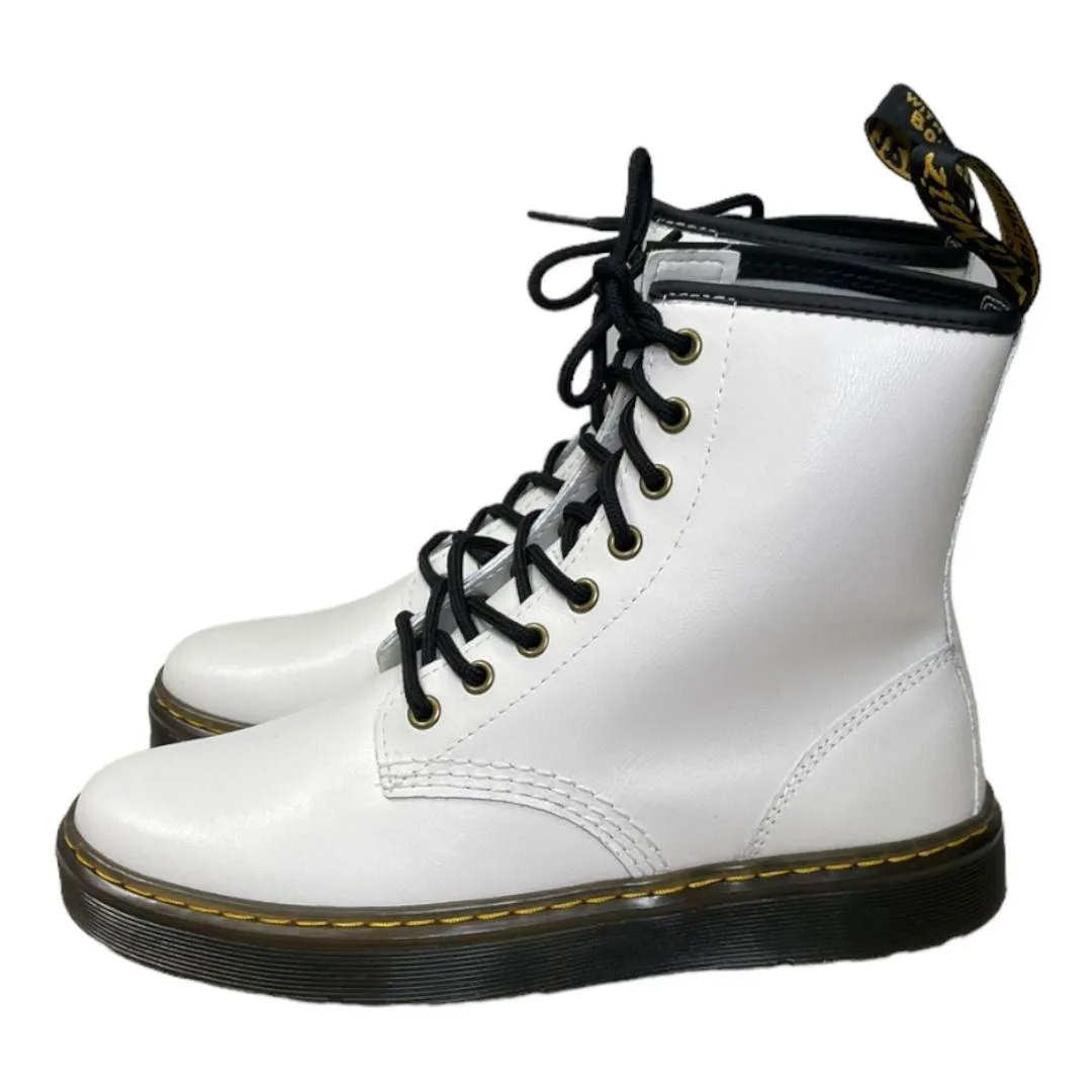 Dr Martens Zavala 8 Eyelet Combat Lace up Leather Boots Size 10