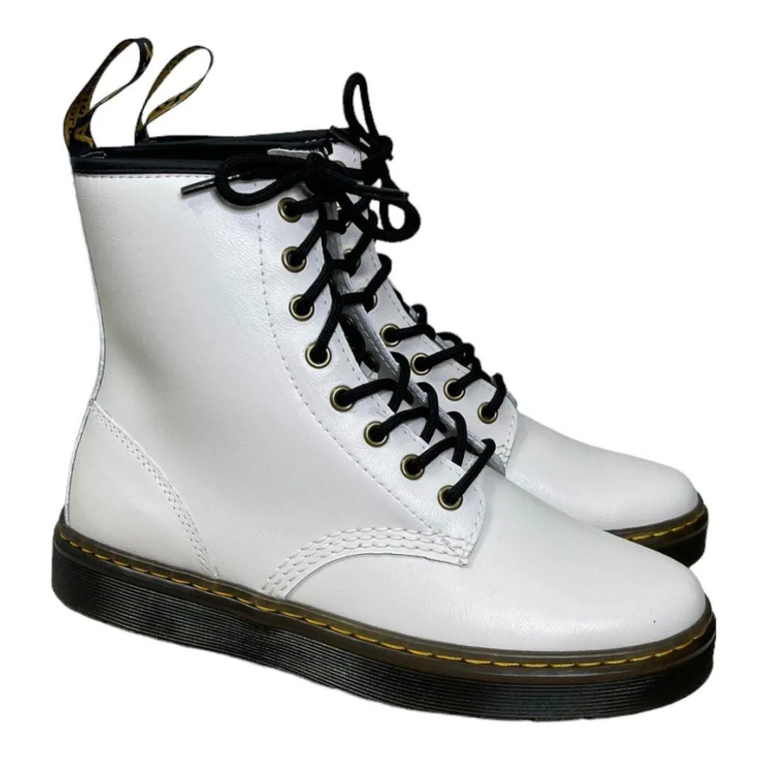 Dr Martens Zavala 8 Eyelet Combat Lace up Leather Boots Size 10