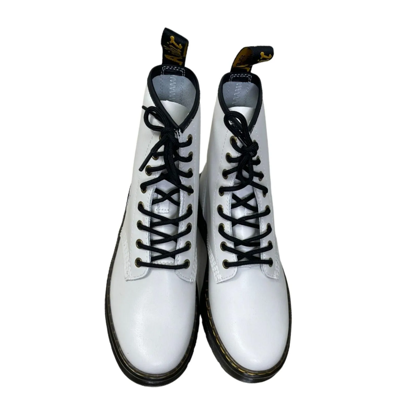Dr Martens Zavala 8 Eyelet Combat Lace up Leather Boots Size 9