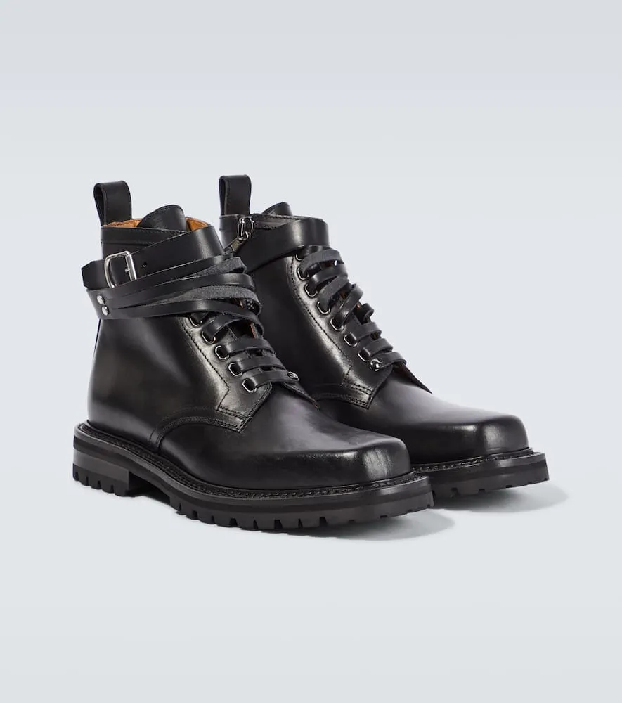 Dries Van Noten Leather combat boots