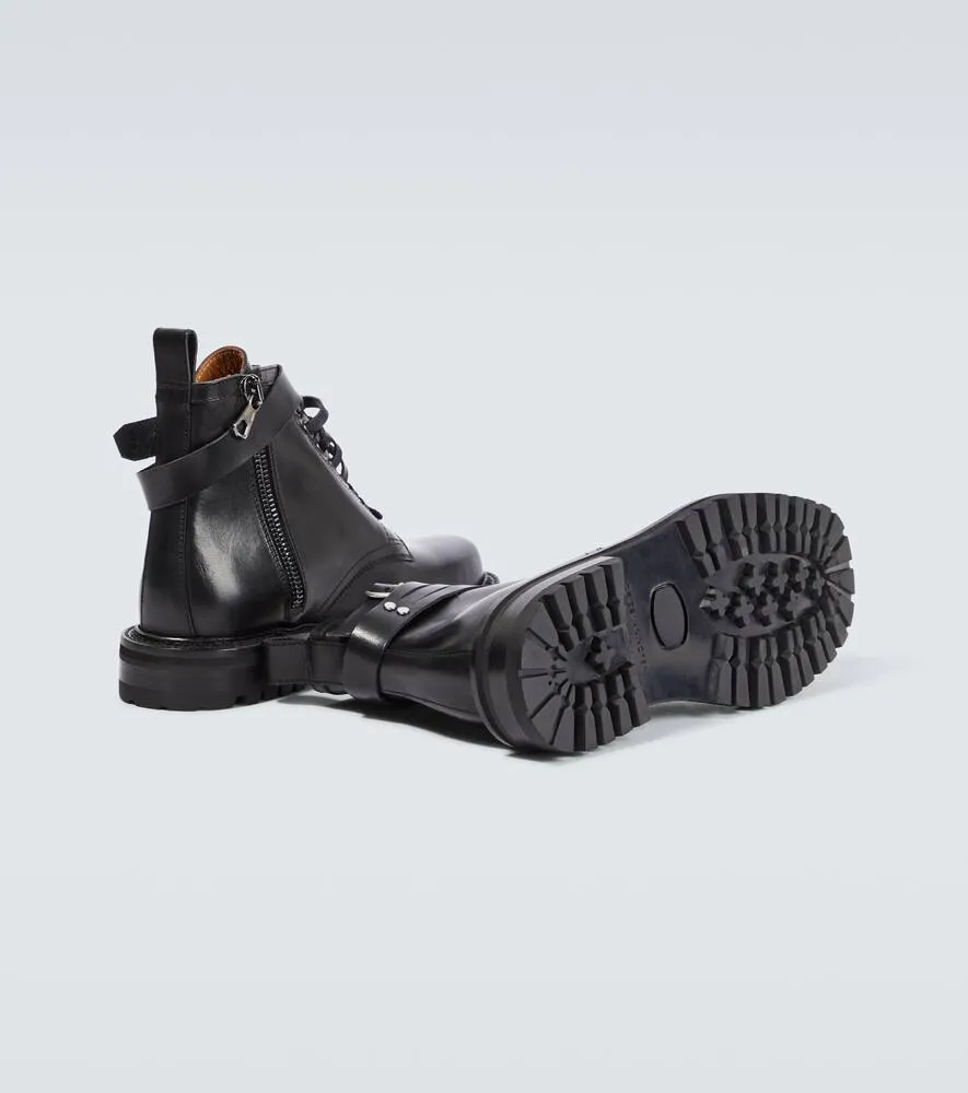 Dries Van Noten Leather combat boots