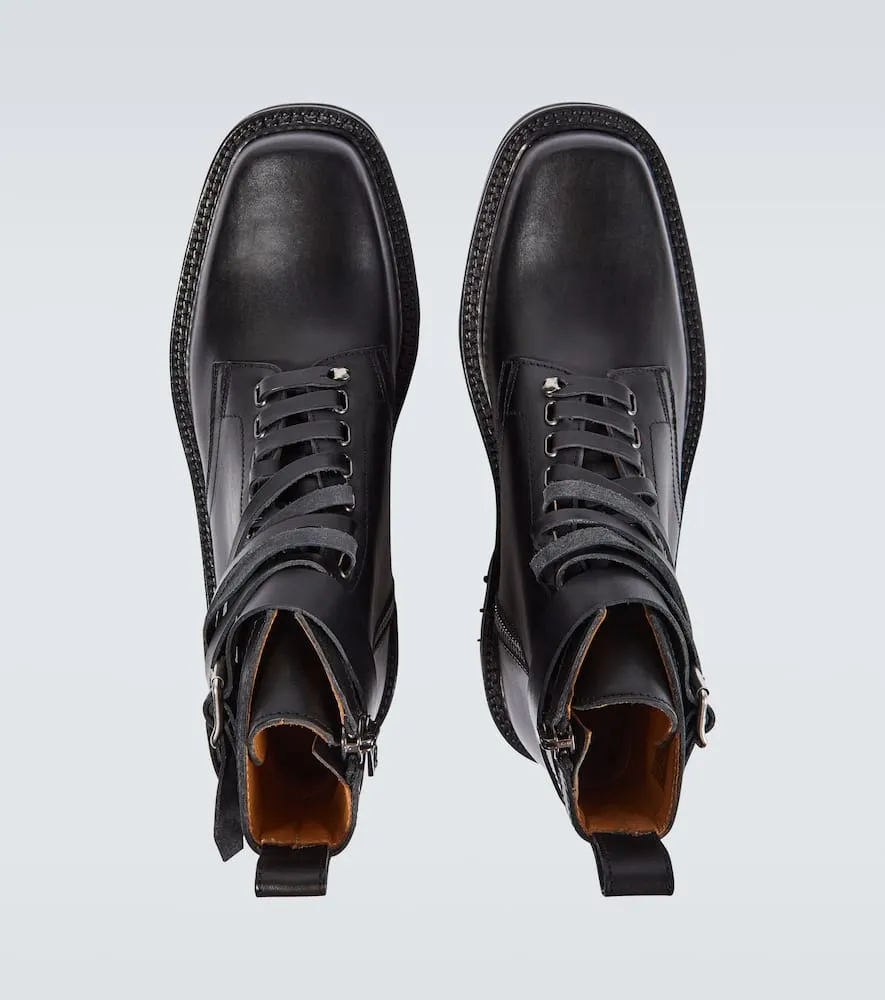 Dries Van Noten Leather combat boots