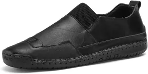 Easy to Put and Remove. Loafer Shoes Driving Moccasins for Men Genuine Leather Round Toe Stitching Details Rubber Sole Lightweight Resistant Anti-Slip Driving Slip on for All Occasions