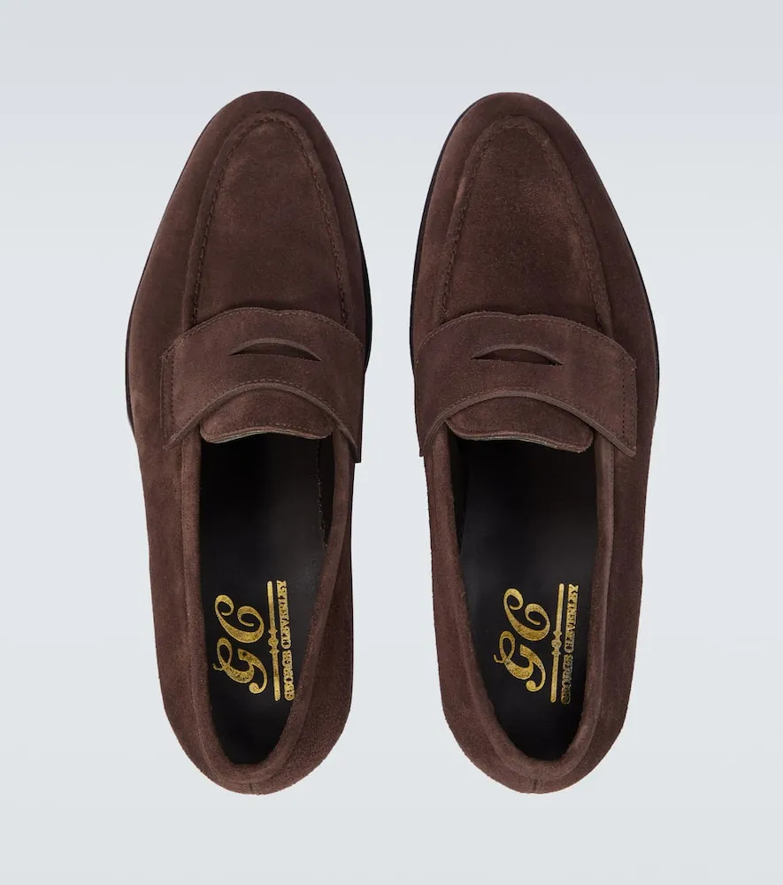 George Cleverley Bradley II suede penny loafers