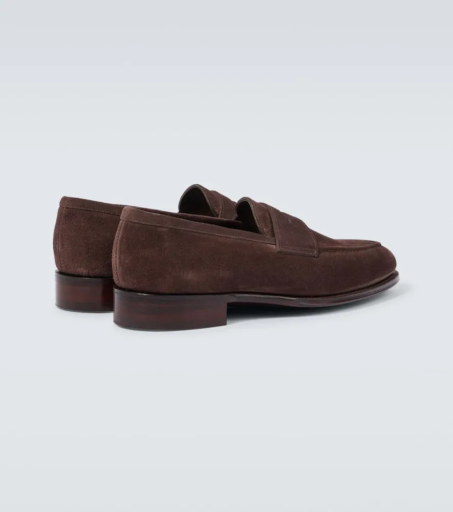 George Cleverley Bradley II suede penny loafers