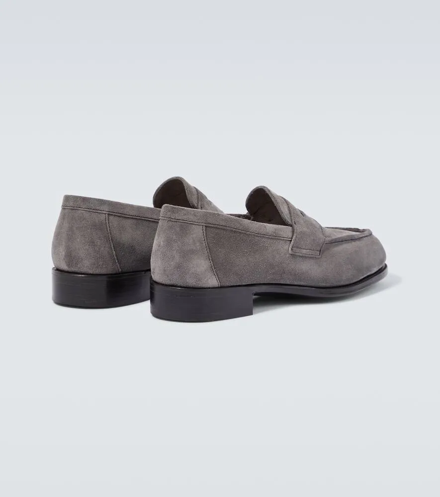 George Cleverley Cannes suede penny loafers